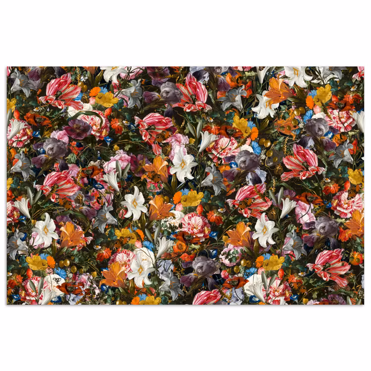 Poster - Bloemen - Vlinder - Design - Kunst - Abstract - Schilderij - Oude meesters — 1