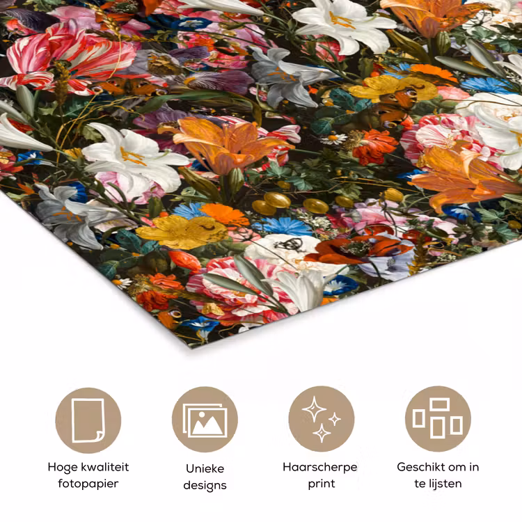 Poster - Bloemen - Vlinder - Design - Kunst - Abstract - Schilderij - Oude meesters — 5