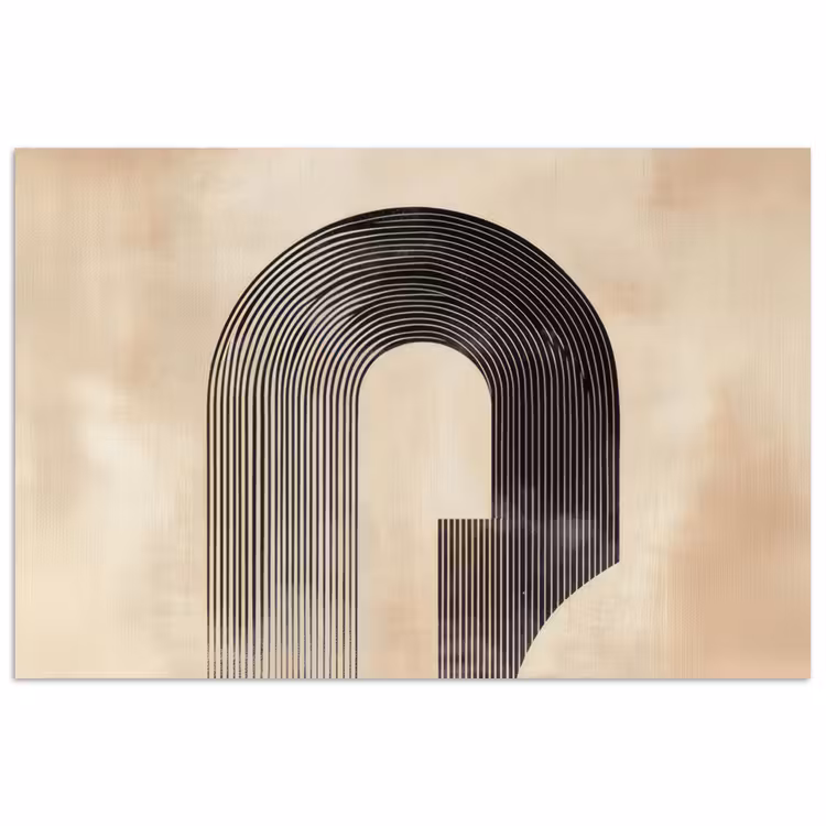 Poster - Boog - Strepen - Minimalistisch - Zwart — 1
