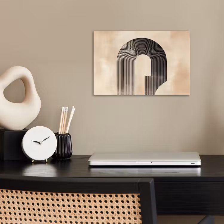 Poster - Boog - Strepen - Minimalistisch - Zwart — 2