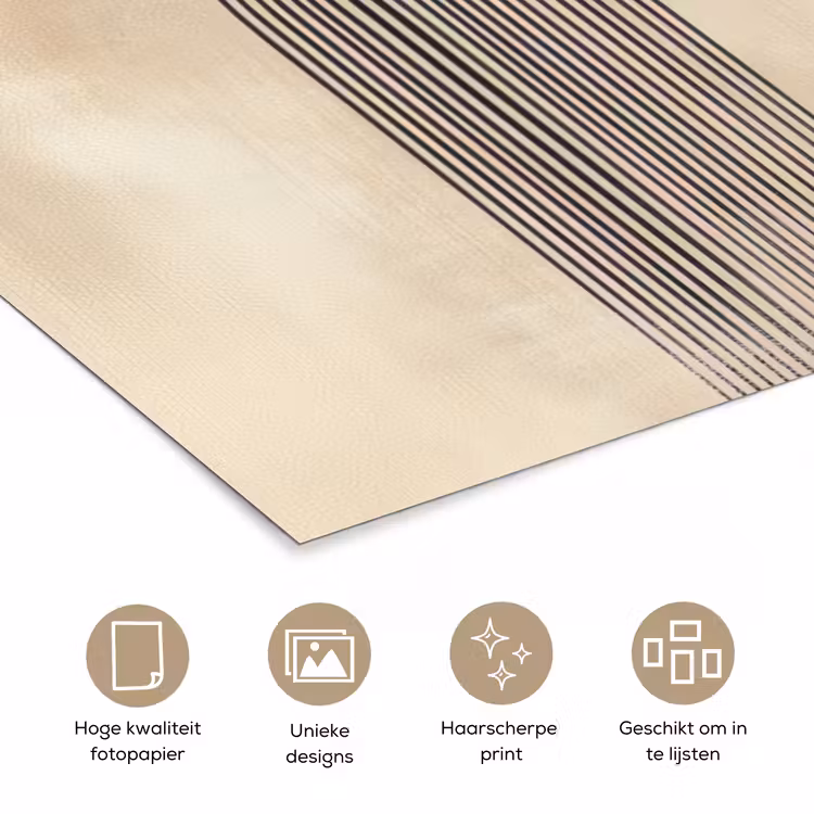 Poster - Boog - Strepen - Minimalistisch - Zwart — 5