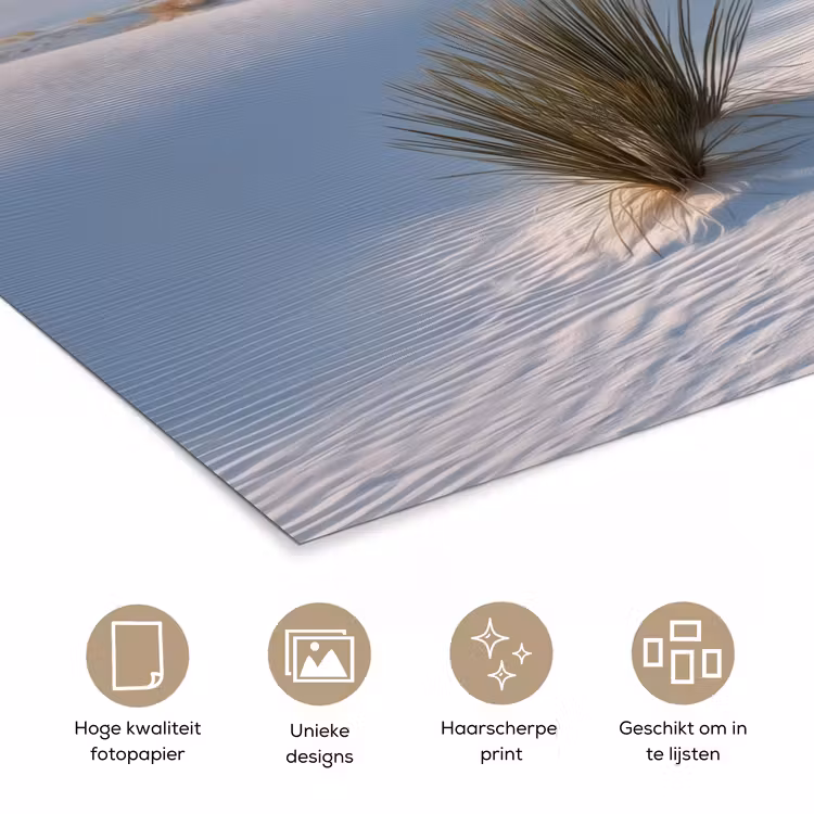 Poster - Duinen - Gras - Wolken - Beige — 5