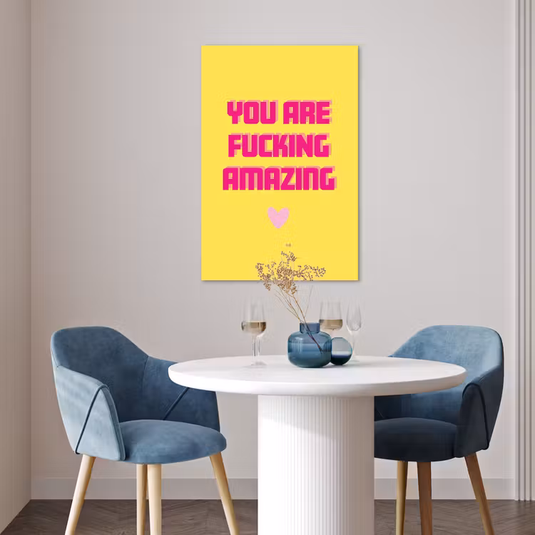 Poster - Geel - Valentijn - Tekst — 4