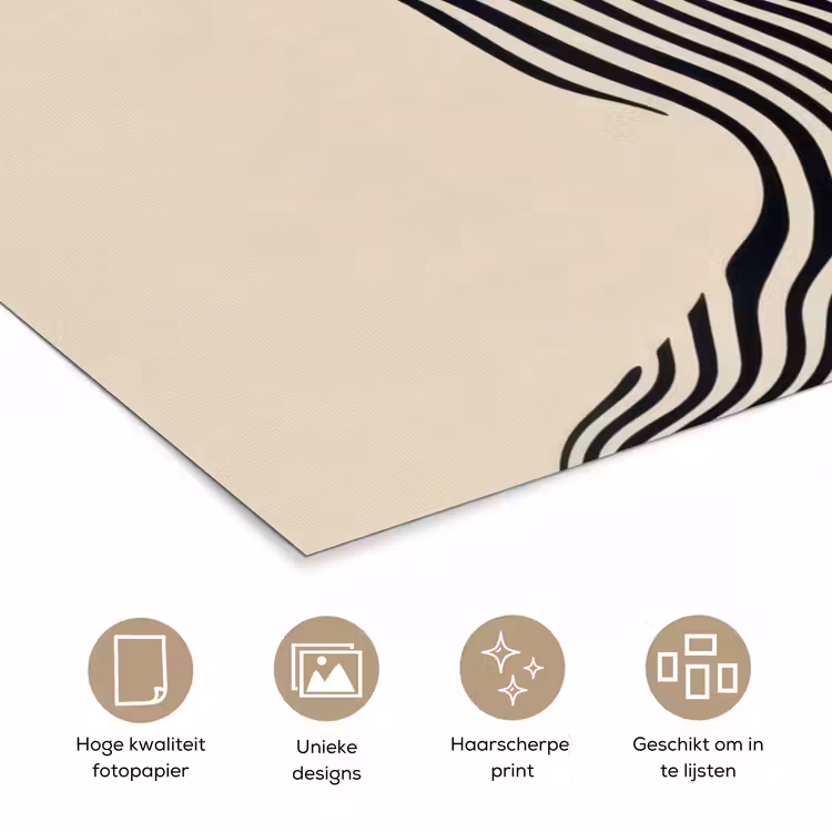 Poster - Golvend - Lijnen - Abstract - Silhouet — 5