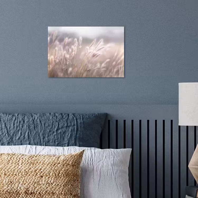 Poster - Graspluimen - Wind - Beige - Mistig — 3