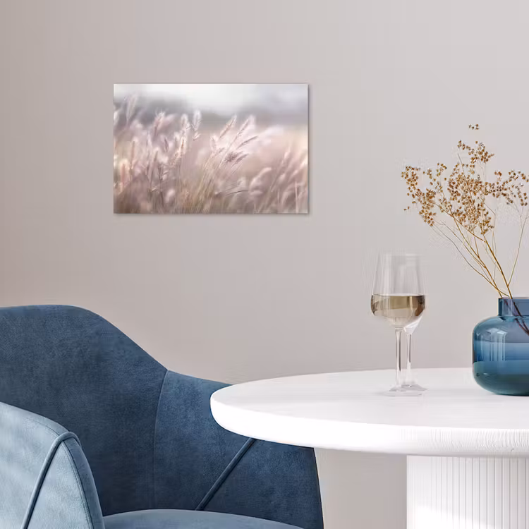 Poster - Graspluimen - Wind - Beige - Mistig — 4