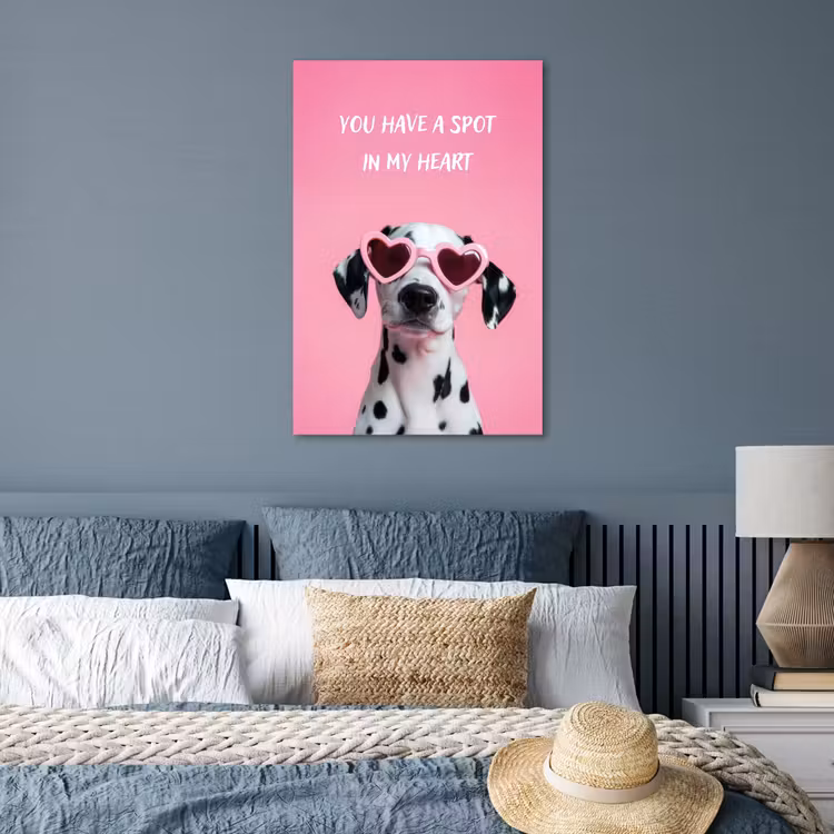 Poster - Hartjes - Hond - Valentijn - Roze — 3