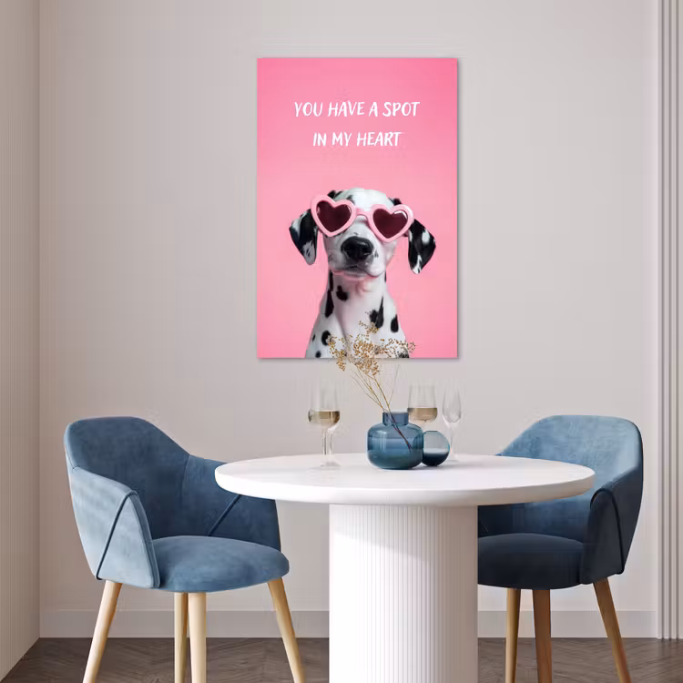 Poster - Hartjes - Hond - Valentijn - Roze — 4