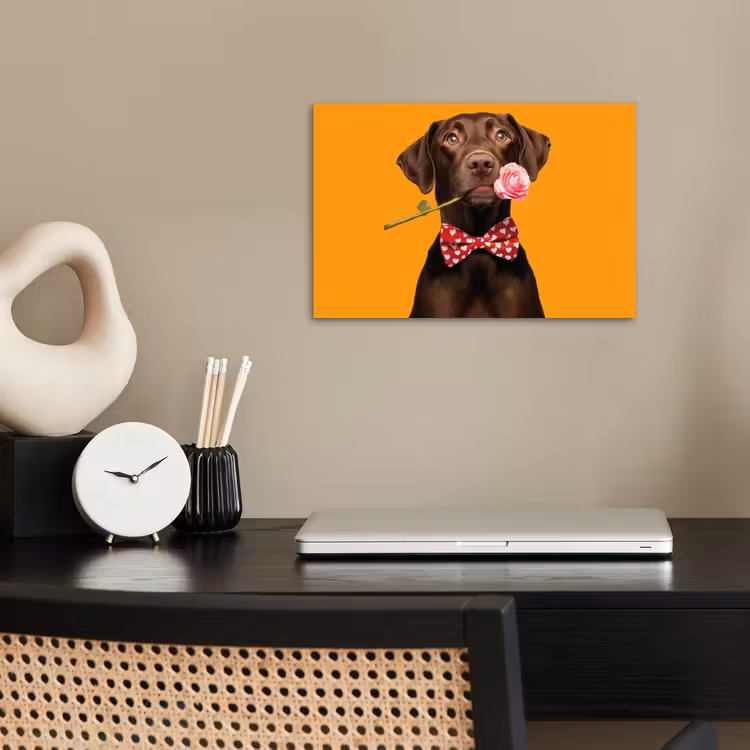 Poster - Hond - Oranje - Roos - Valentijn — 2