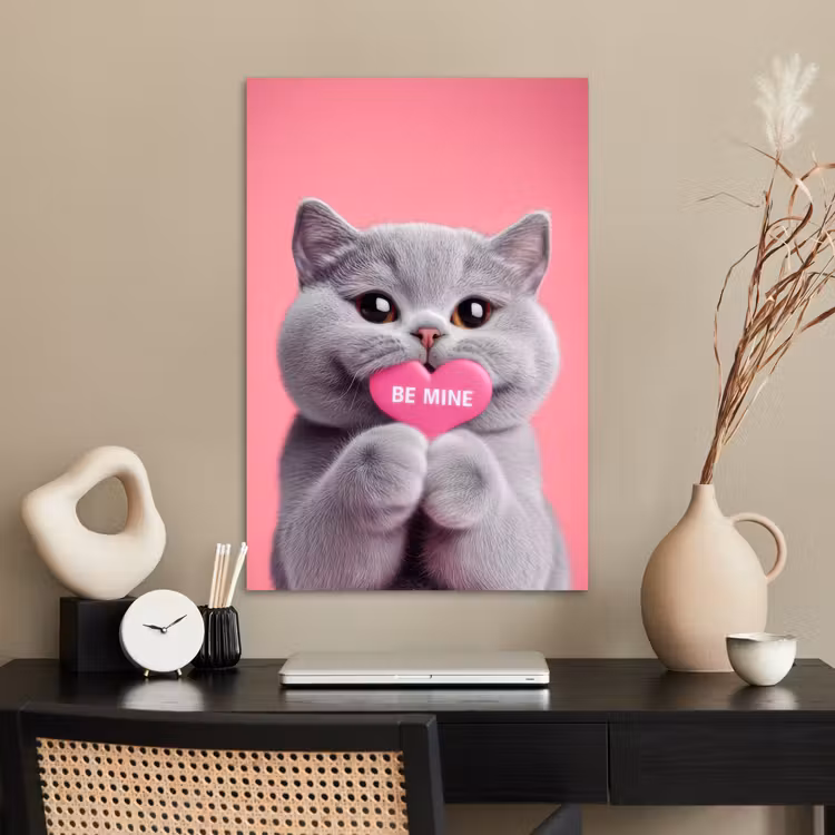 Poster - Kat - Valentijn - Roze - Liefde — 2