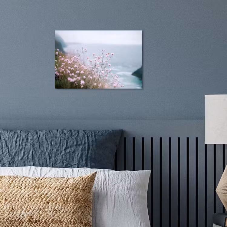 Poster - Klif - Bloemen - Zee - Roze — 3