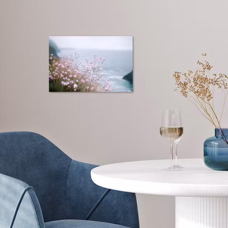 Poster - Klif - Bloemen - Zee - Roze — 4