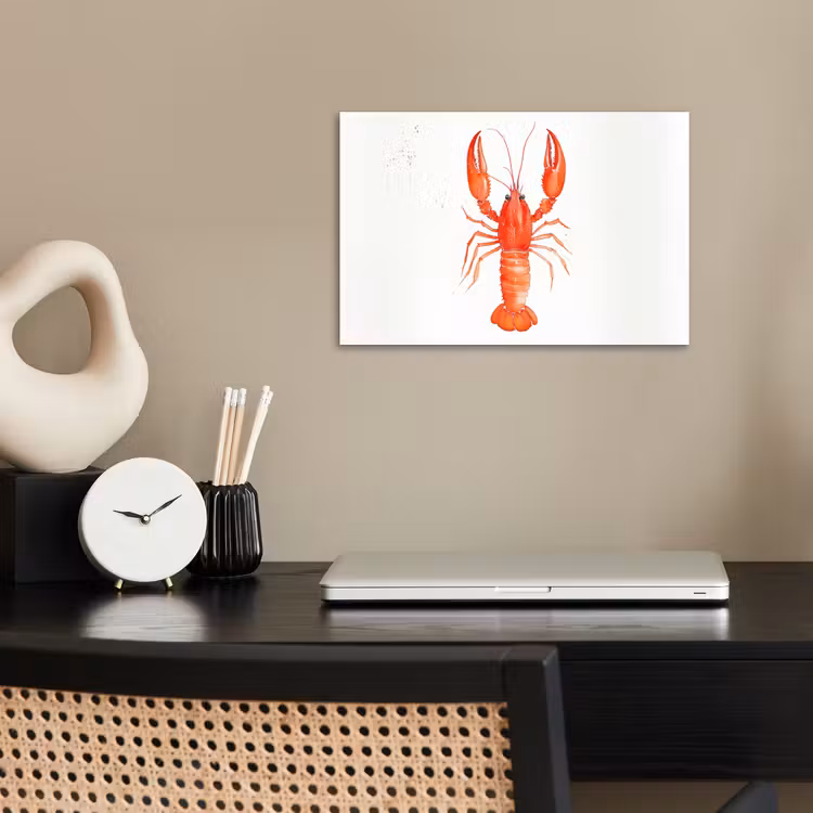 Poster - Kreeft - Waterverf - Aquarel - Oranje — 2