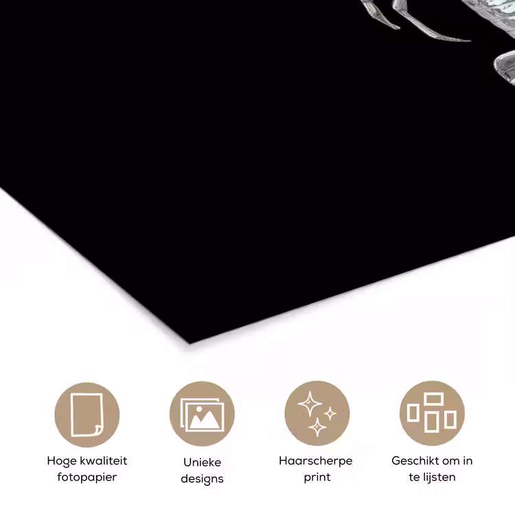Poster - Kreeft - Zilver - Metallic - Luxe — 5