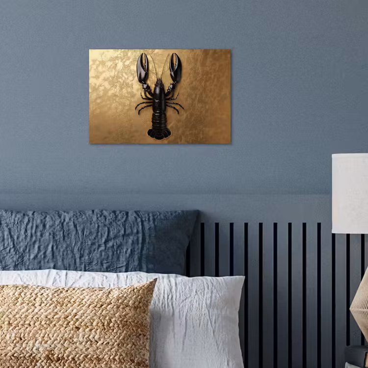 Poster - Kreeft - Zwart - Goud - Luxe — 3