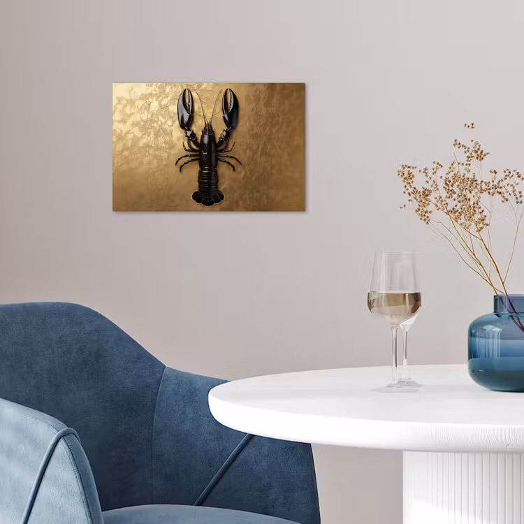 Poster - Kreeft - Zwart - Goud - Luxe — 4
