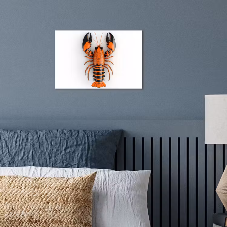 Poster - Kreeft - Zwart - Oranje - Wit - Uniek — 3
