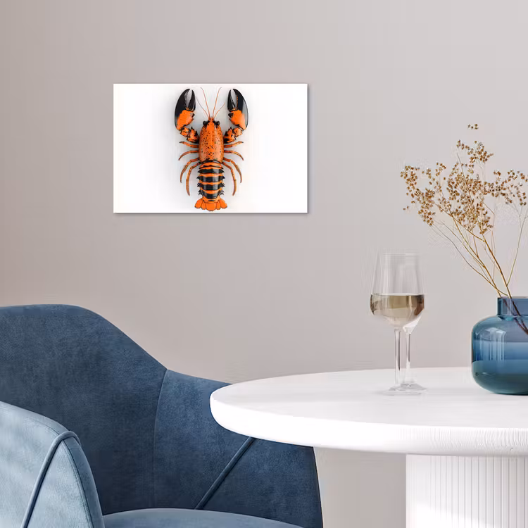 Poster - Kreeft - Zwart - Oranje - Wit - Uniek — 4