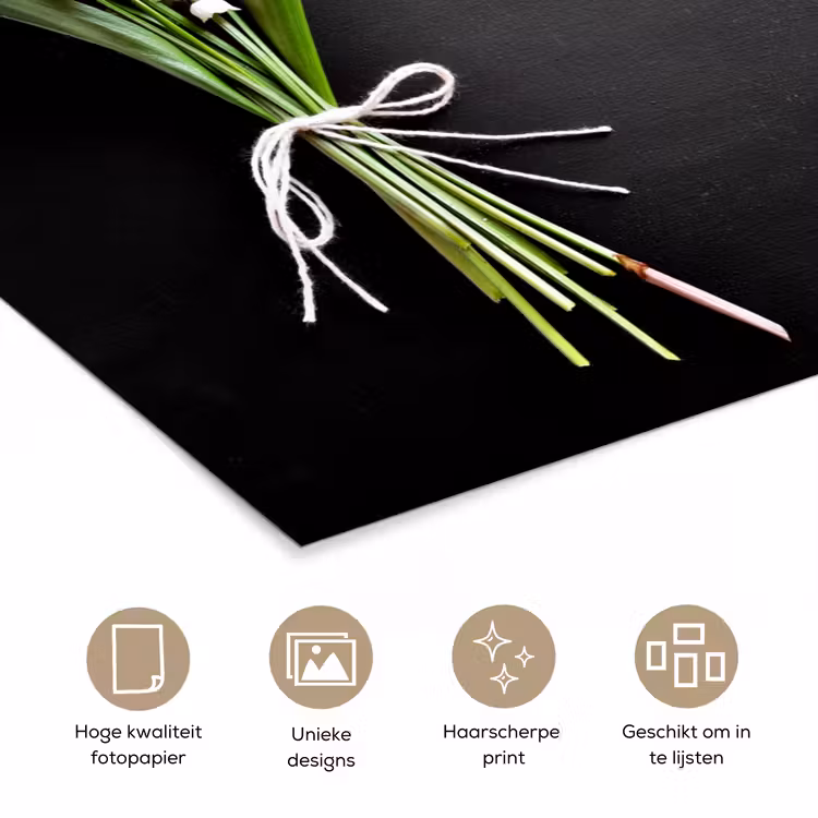 Poster - Lelietjes van dalen - Bloemen - Stilleven - Strik — 5