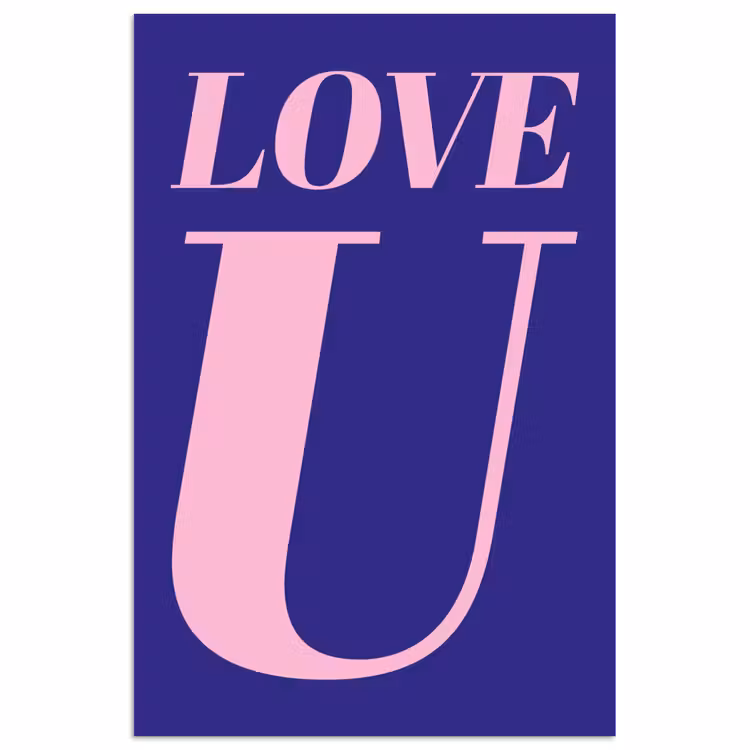 Poster - Love - Blauw - Valentijn — 1