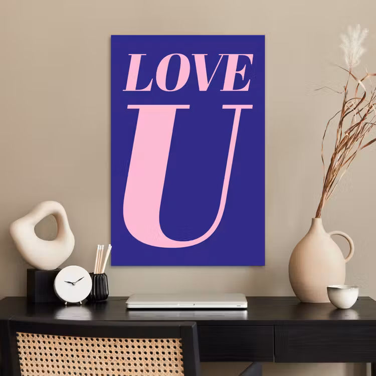 Poster - Love - Blauw - Valentijn — 2