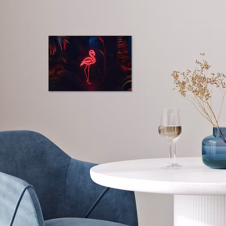 Poster - Flamingo - Roze - Neon - Licht — 4