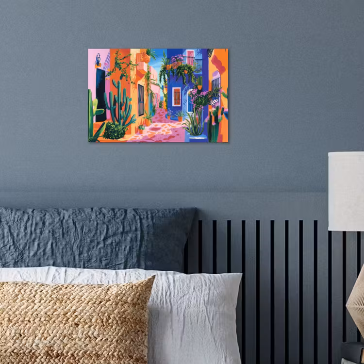 Poster - Geel - Blauw - Oranje - Huis — 3