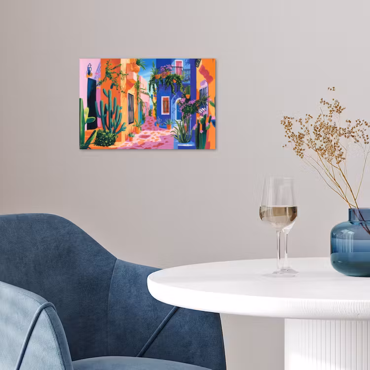 Poster - Geel - Blauw - Oranje - Huis — 4