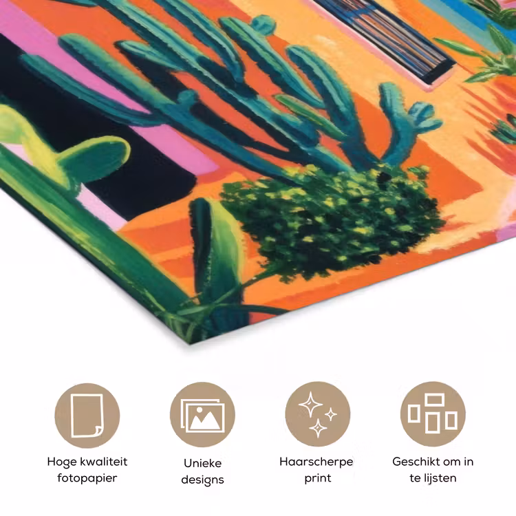 Poster - Geel - Blauw - Oranje - Huis — 5