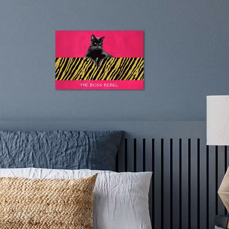 Poster - Kat - Baas - Roze - Tijgerprint — 3