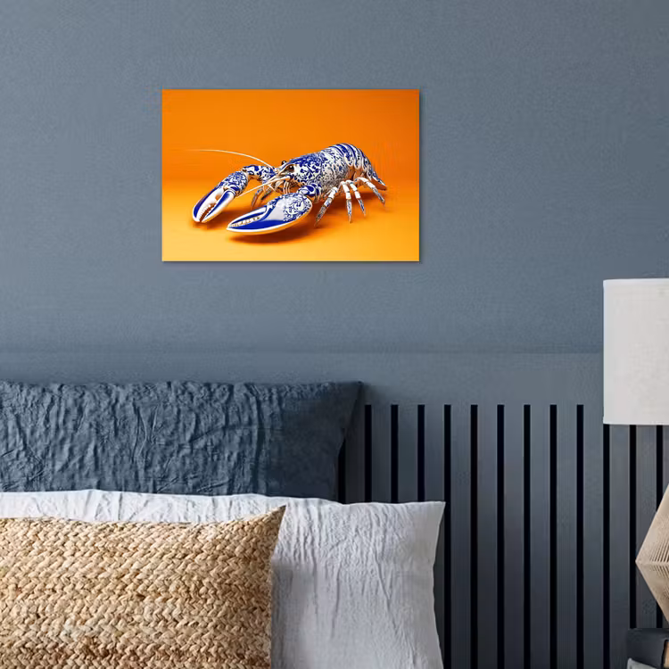 Poster - Kreeft - Delftsblauw - Schild - Stoer - Oranje — 3