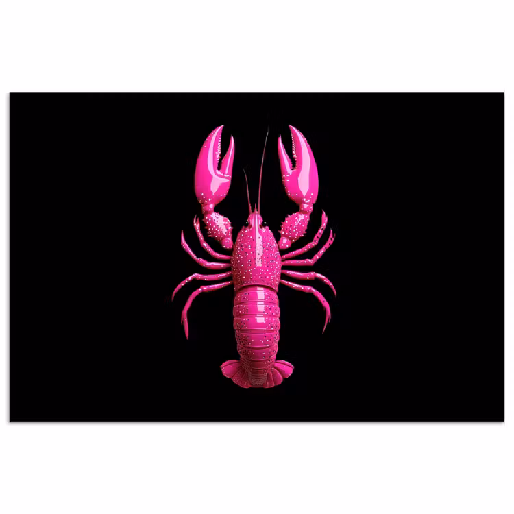 Poster - Kreeft - Felroze - Stippen - Opvallend — 1