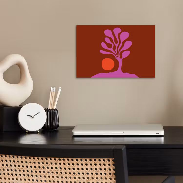 Poster - Boom - Paars - Cirkel - Vloeiend — 2