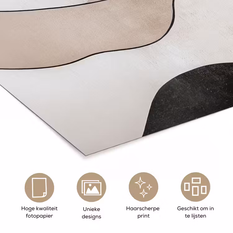 Poster - Contourlijnen - Abstracte landschap — 5