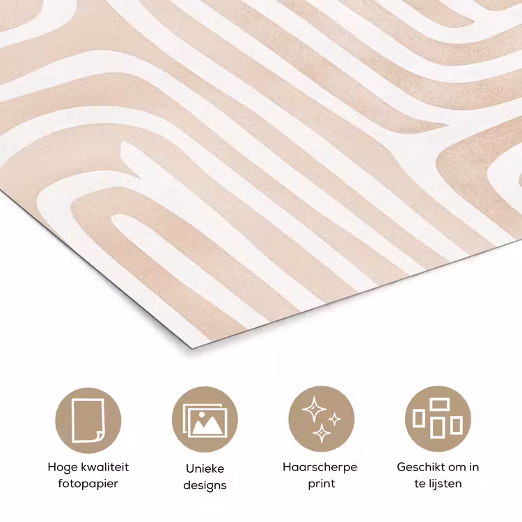 Poster - Decoratief - Labyrint - Beige — 5