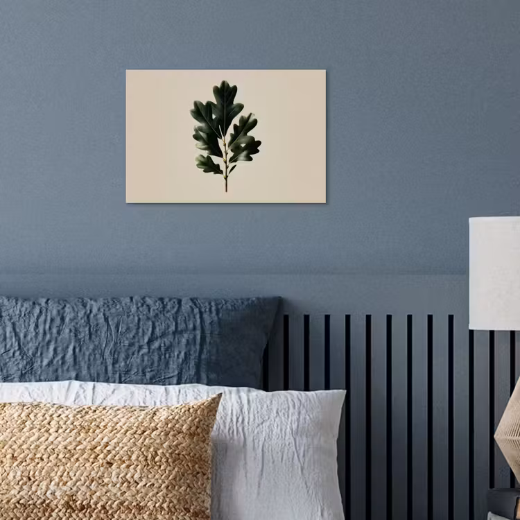 Poster - Eikenbladeren - Beige - Groen - Golvende randen — 3