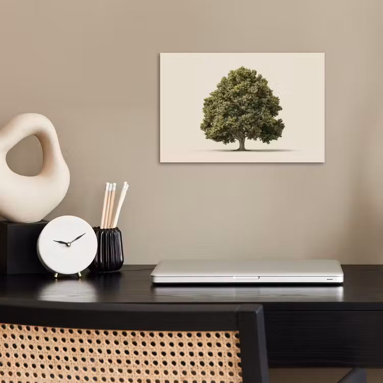 Poster - Eikenboom - Groen - Lichte achtergrond — 2