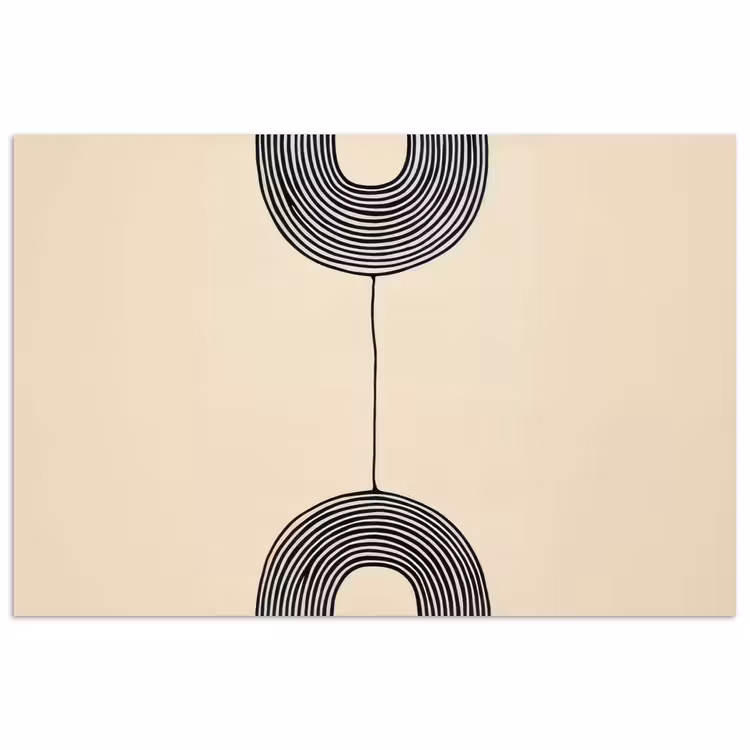 Poster - Geometrische bogen - Minimalistisch - Symmetrisch — 1