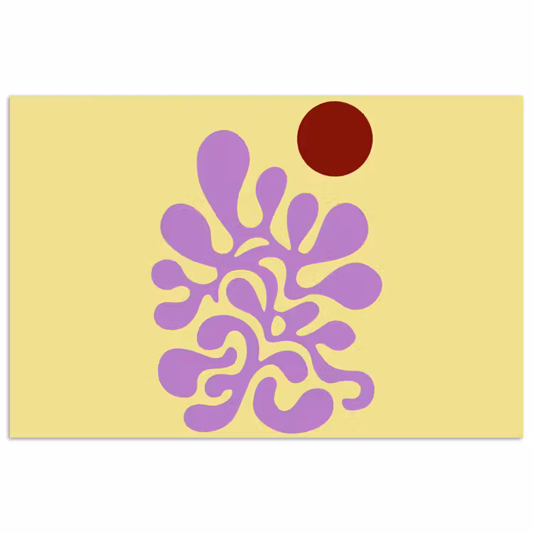 Poster - Koraal - Cirkel - Abstract - Geel — 1