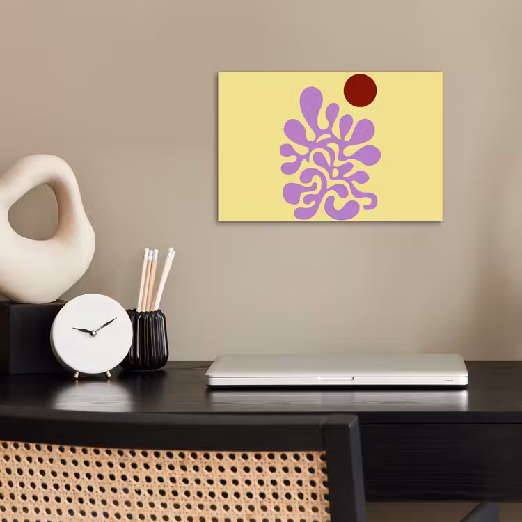 Poster - Koraal - Cirkel - Abstract - Geel — 2