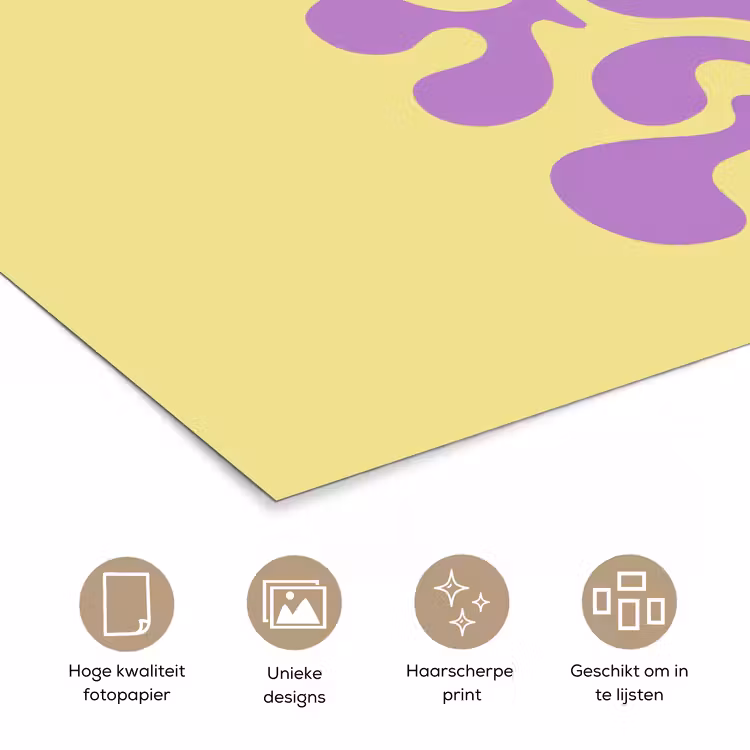 Poster - Koraal - Cirkel - Abstract - Geel — 5