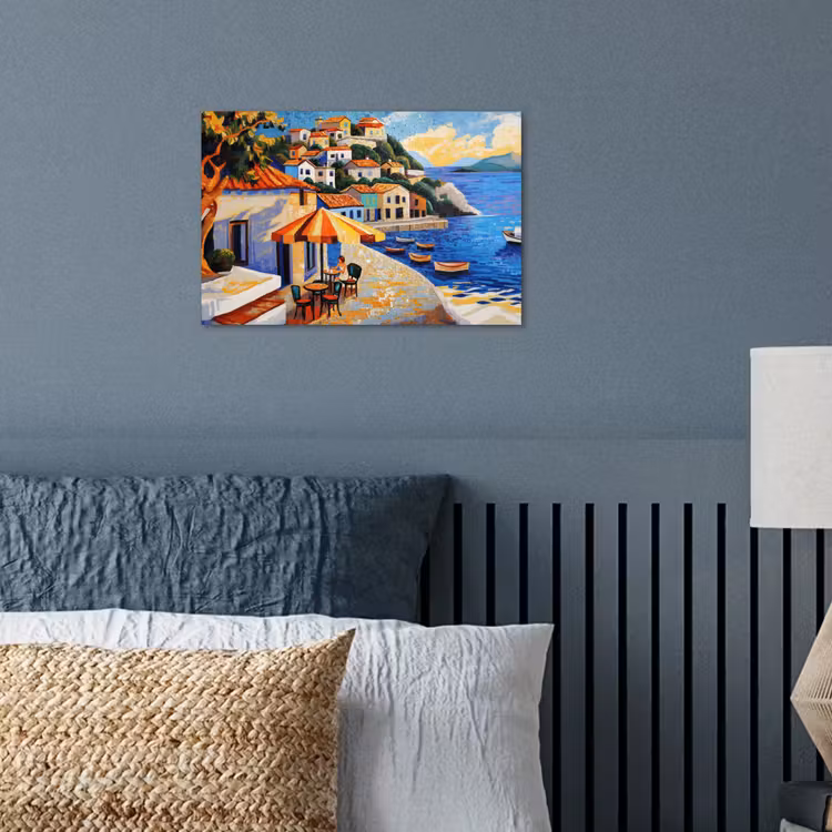 Poster - Kustdorp - Huisjes - Mozaïek - Zee — 3