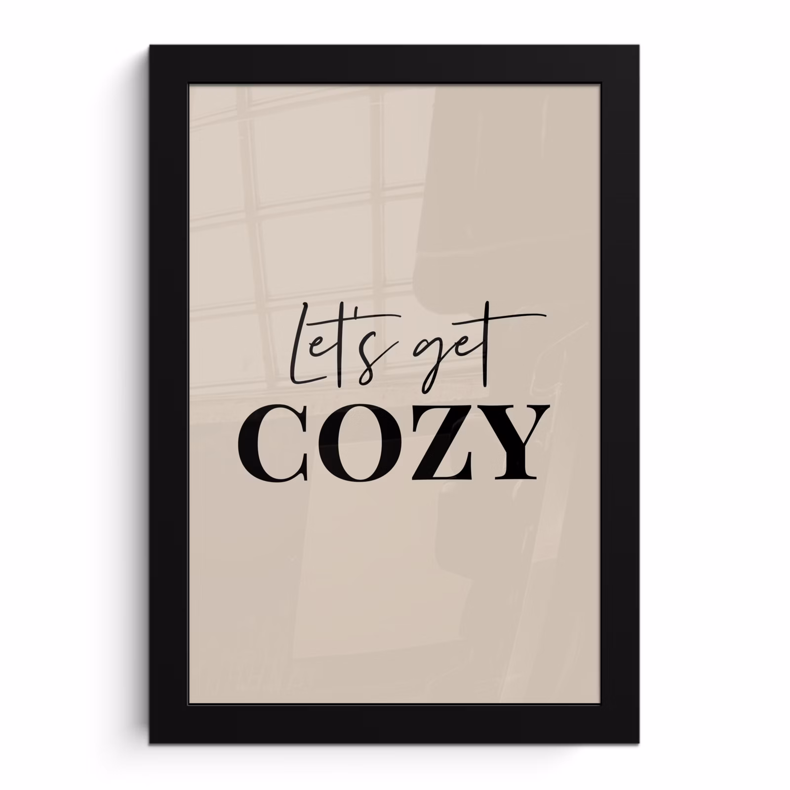 Poster met lijst - Beige - Winter - Quote - Cozy — 1