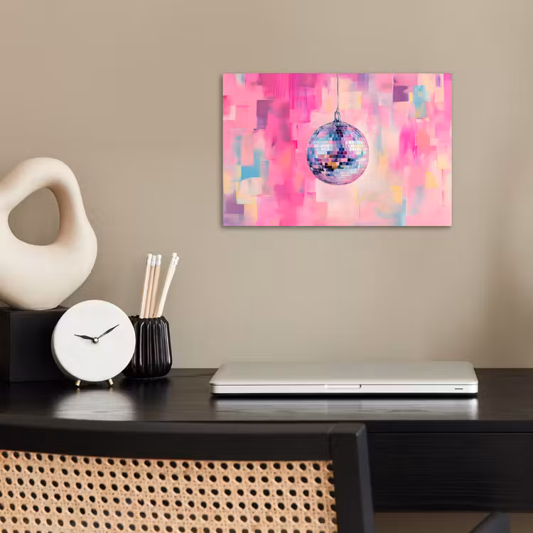 Poster - Discobal - Pink - Verf — 2