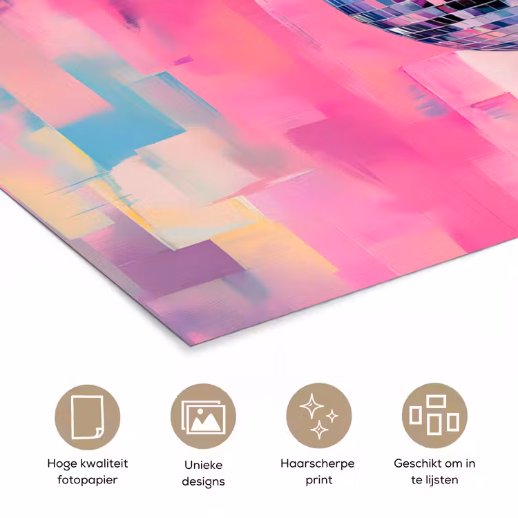 Poster - Discobal - Pink - Verf — 5