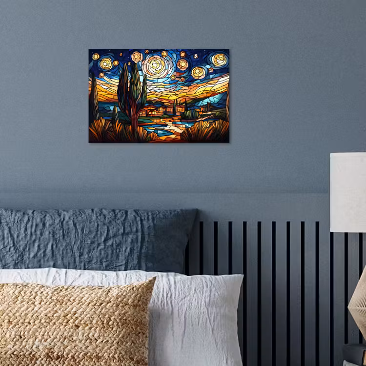 Poster - Hemel - Sterren - Mozaïek - Huizen — 3
