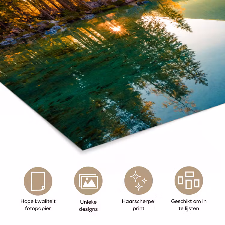 Poster - Meer - Bos - Bergen - Natuur - Zon - Landschap — 5