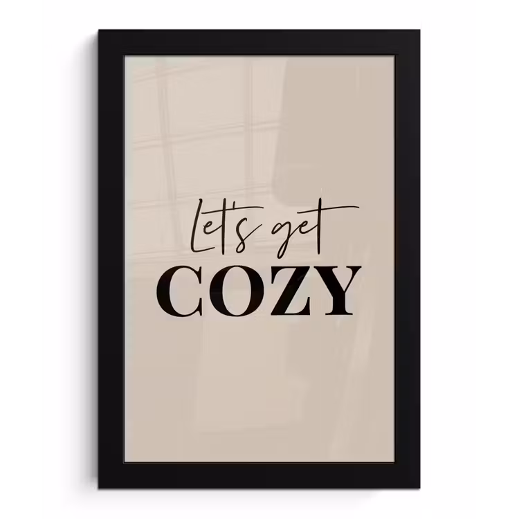Poster met lijst - Beige - Winter - Quote - Cozy — 1