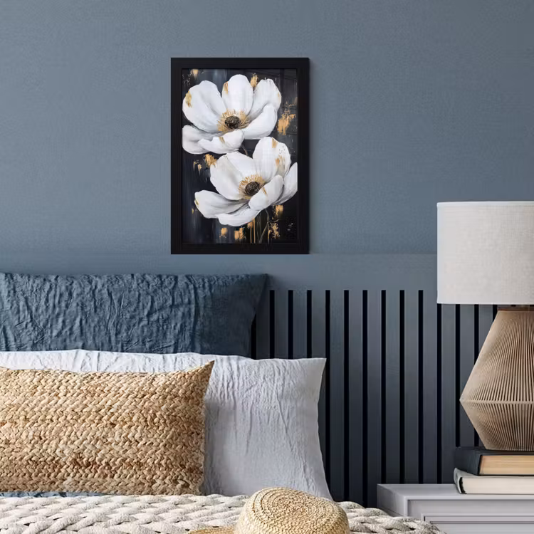 Poster met lijst - Bloemen - Wit - Abstract — 4