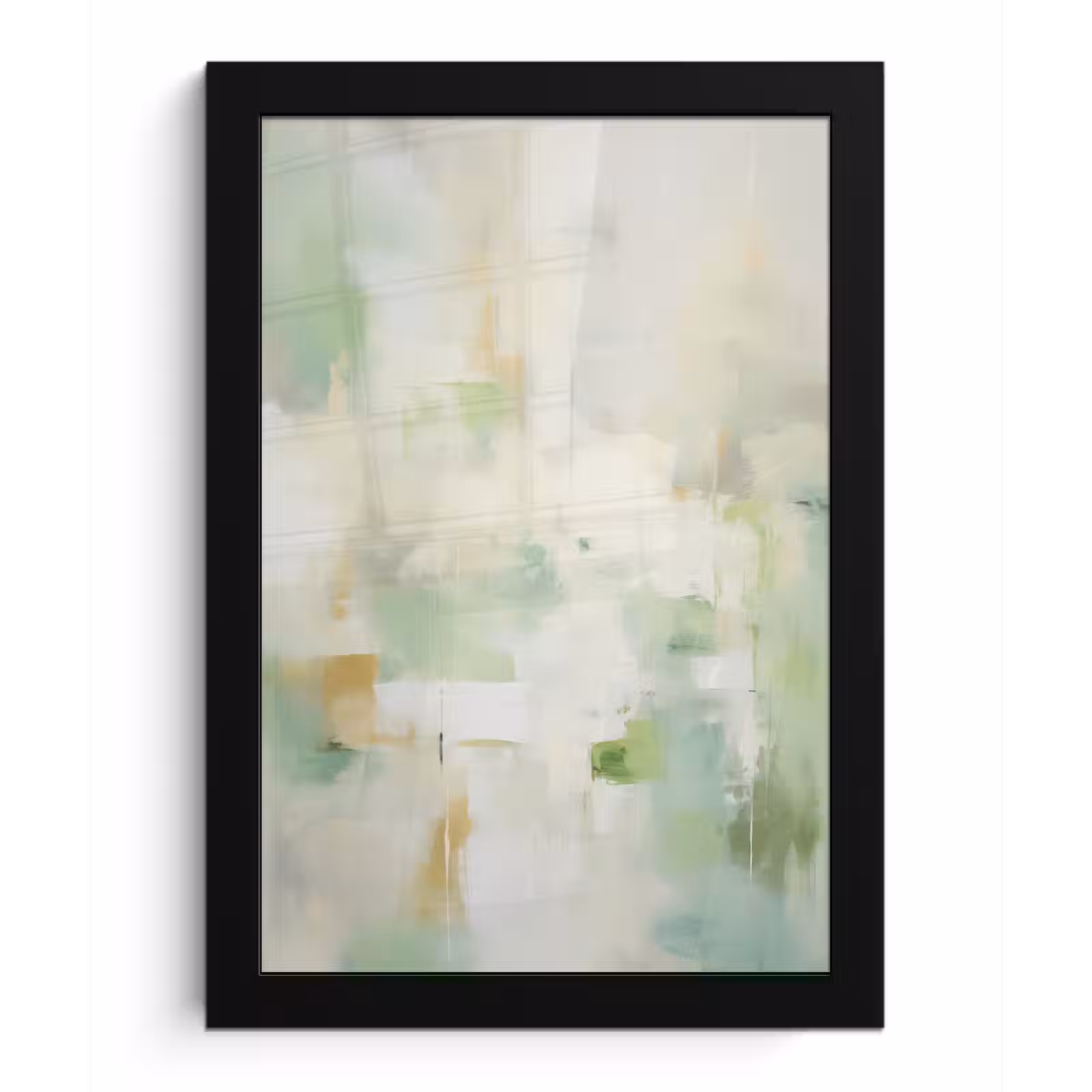 Poster met lijst - Abstract - Kunst - Wit - Groen - Modern — 1
